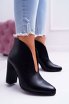 Жіночі чоботи на шпильці з вирізами Black Mantana
