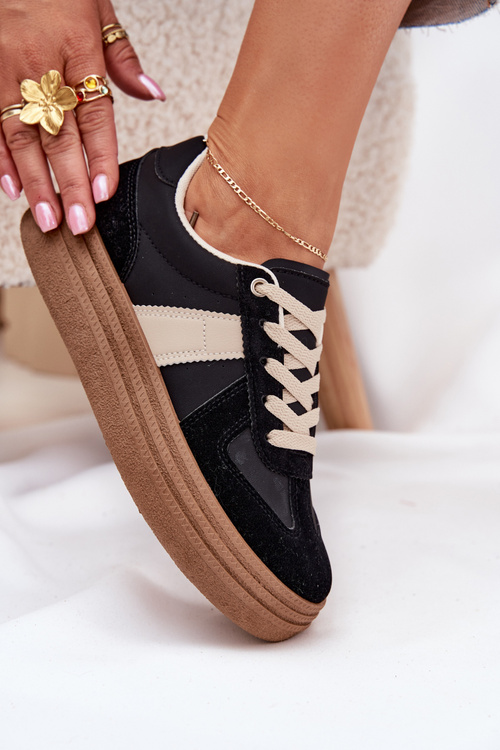 Жіночі Кросівки На Платформі Чорні Dovina