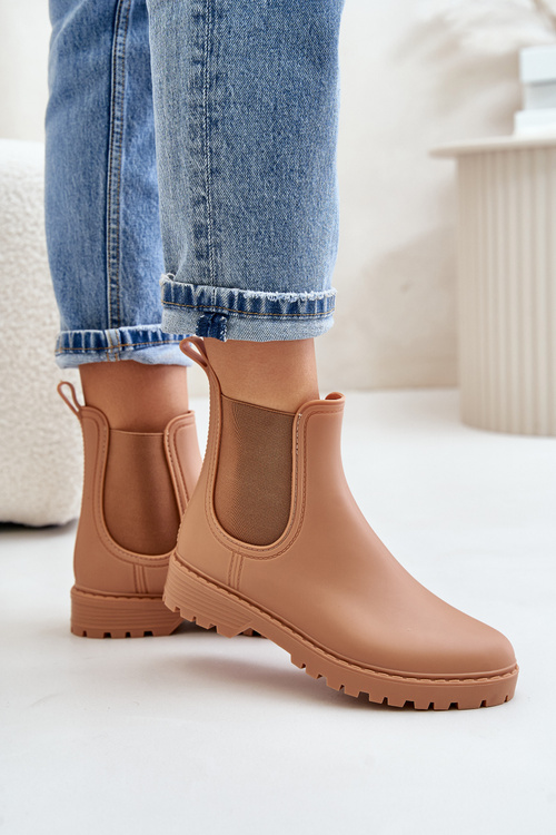 Жіночі дощові черевики з еластичними вставками Коричневий Ciariel