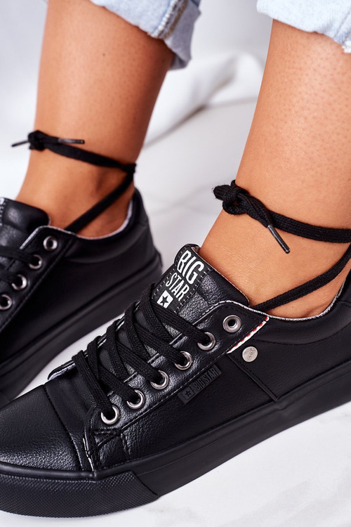 Жіночі шкіряні кросівки Big Star GG274061 Чорні