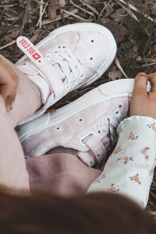 Дитячі низькі кросівки на липучці BIG STAR JJ374103 Рожеві