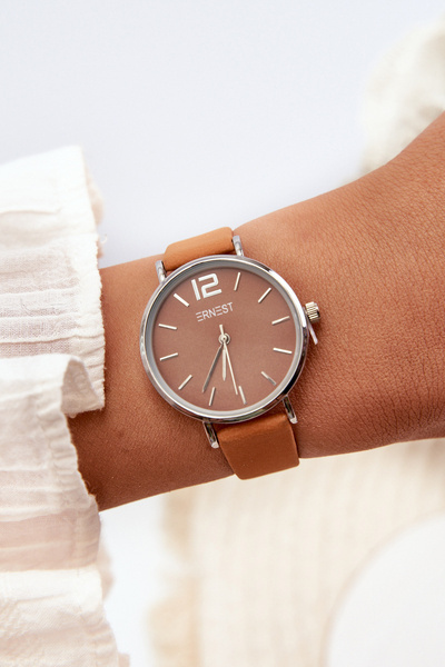 Жіночий годинник Ernest Dark beige Sandmill