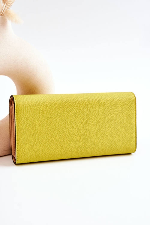 Жіночий великий шкіряний гаманець NOBO M0123-C002 жовтий