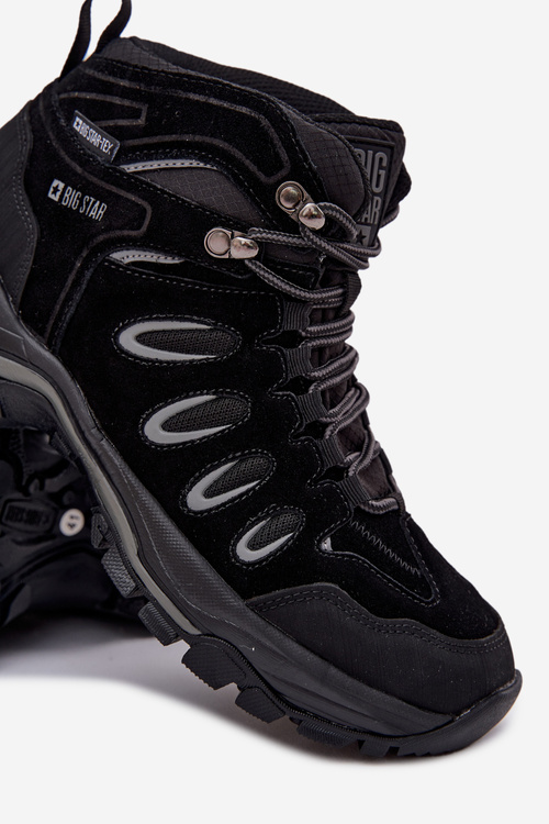 Чоловіче шкіряне туристичне взуття Big Star OO17433 HI-POLY SYSTEM Чорне