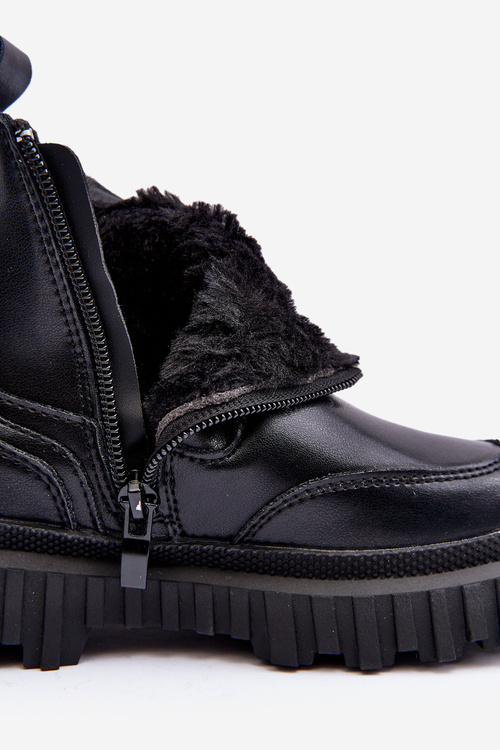 Чорні дитячі чобітки Jolynn на блискавці