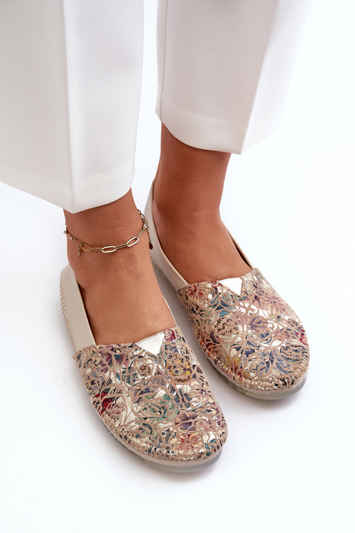 Жіночі шкіряні балетки Maciejka 1930B-04 Бежеві