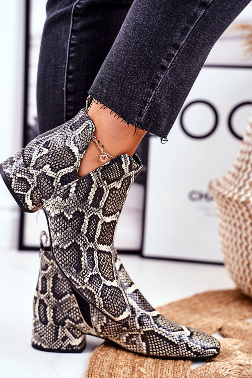 Жіночі черевики на плоскій підошві зі шкіри Snake Visconi 2625804