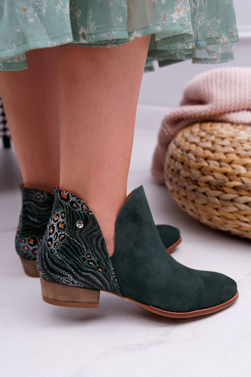 Жіночі шкіряні черевики Maciejka Green 04091-19