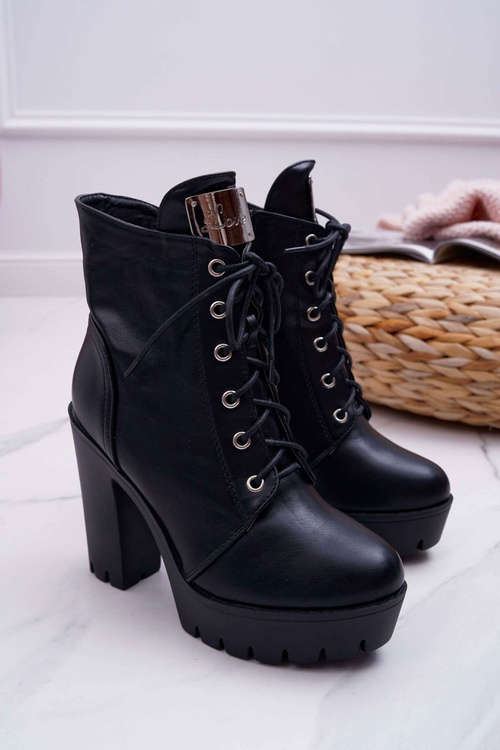 Жіночі високі чоботи чорні гранж Midow
