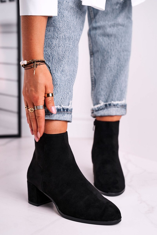 Чоботи жіночі на підборах Sergio Leone чорні BT528