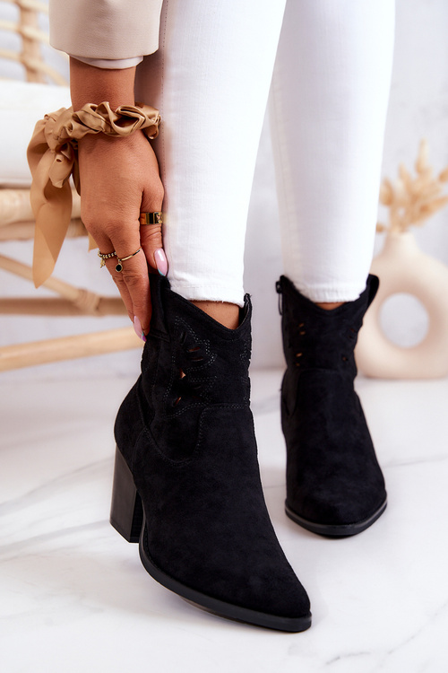 Замшеві жіночі ковбойські чоботи Devon Black