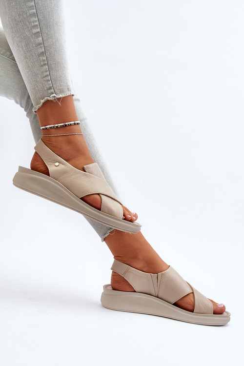 Шкіряні босоніжки на танкетці Black Morgan