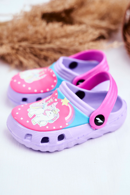 Дитяче взуття Foam Slides Purple Ponies Pony