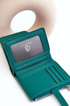 Гаманець жіночий з еко шкіри Лазара зеленого кольору