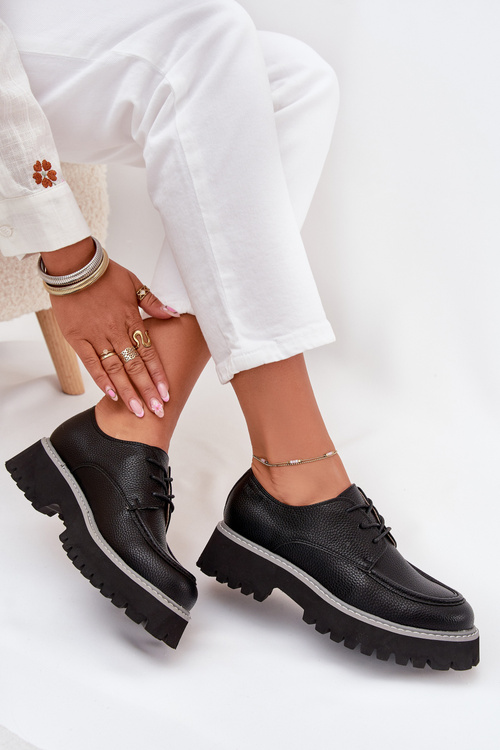 Жіночі Мокасини З Шнурівкою Big Star NN274052 Чорні