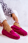 Жіночі замшеві лофери Big Star JJ274656 Фуксія