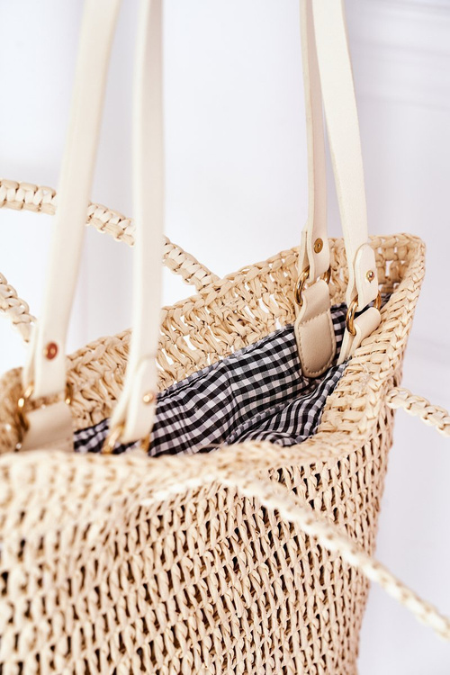 Плетена сумка-шоппер BRUNO ROSSI Бежева