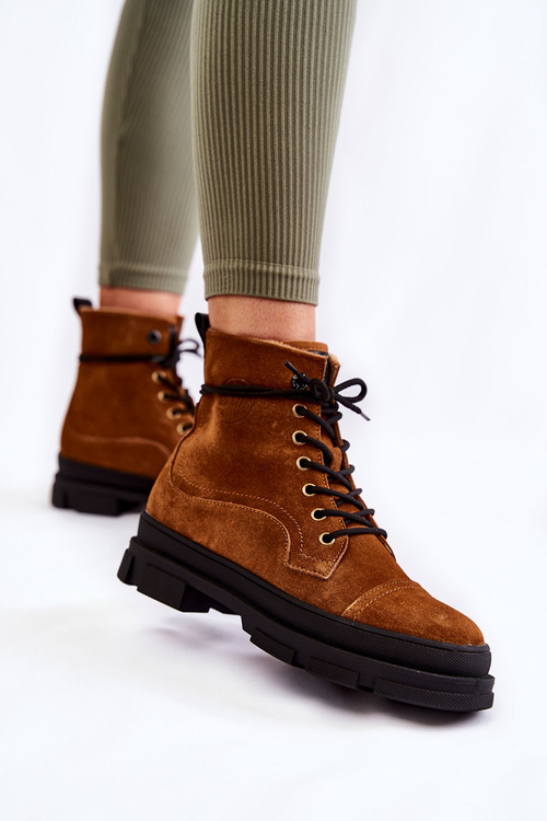 Замшеві теплі черевики Big Star KK274524 Коричневий