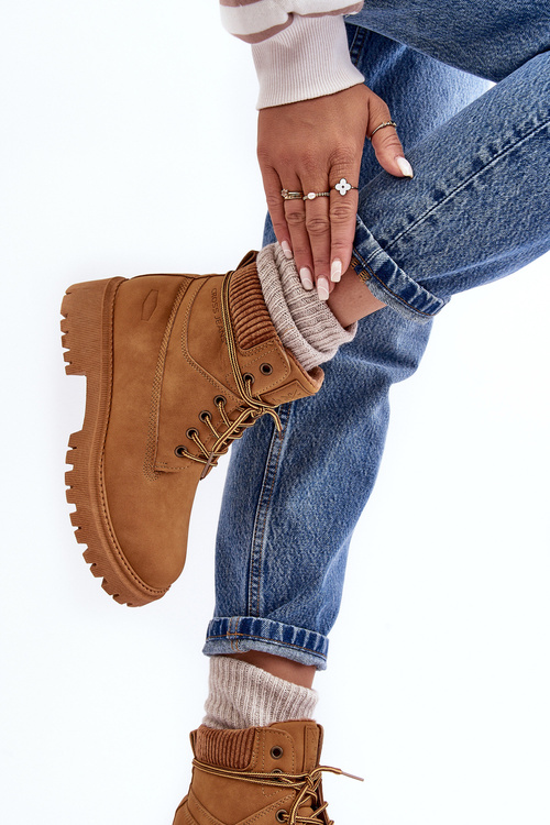 Жіночі стьобані черевики Trapper Camel Cross Jeans MM2R4011C