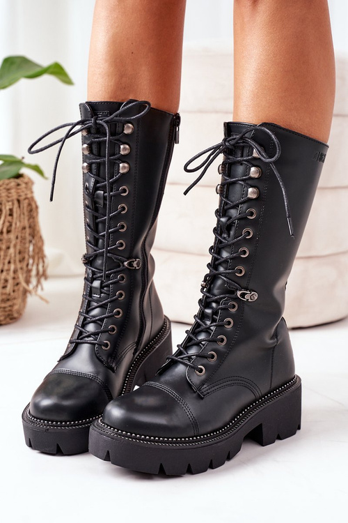 Утеплені високі чоботи Big Star II274115 Чорні