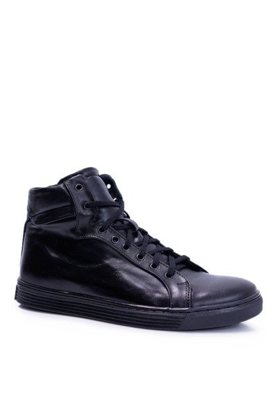 Чоловічі шкіряні тенісні кросівки Bednarek Black Edys
