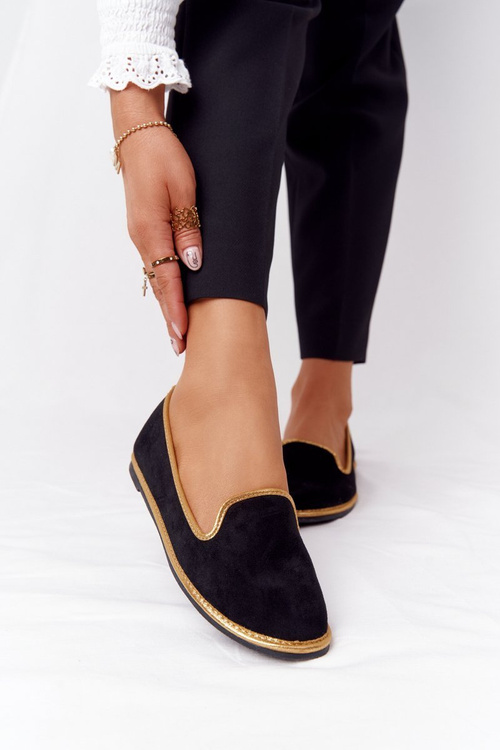 Жіночі замшеві лофери Lu Boo Black