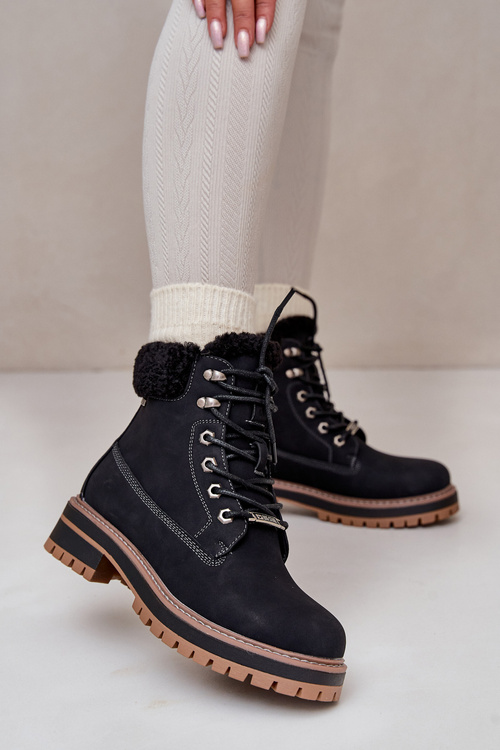 Теплі жіночі черевики Big Star OO274A287 Чорні