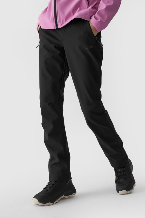 Жіночі софтшелл трекінгові штани мембрана 5000 4F Чорні 4FWAW24TFTRF0784-20S