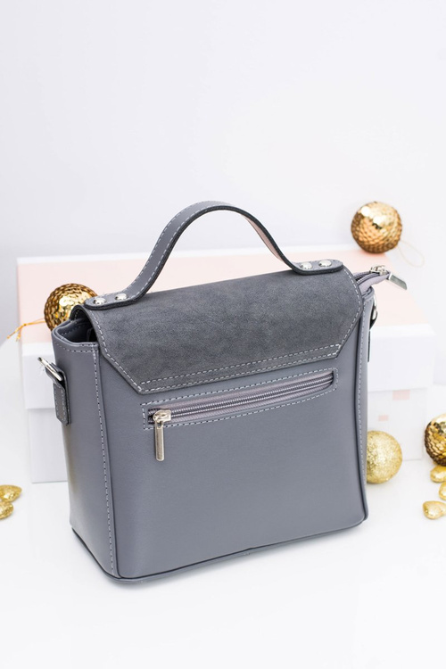 Сіра жіноча елегантна сумочка-комод