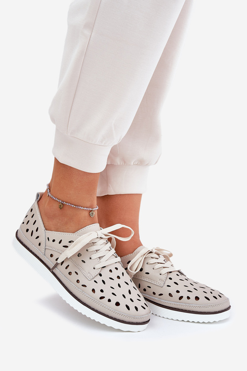 Жіноче Шкіряне Взуття S.Barski LR51-610 Бежеве