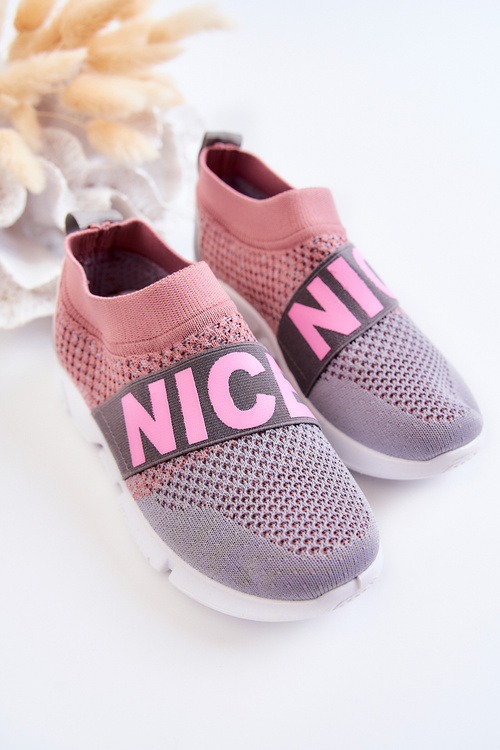 Спортивні дитячі кросівки Cobby рожево-сірі