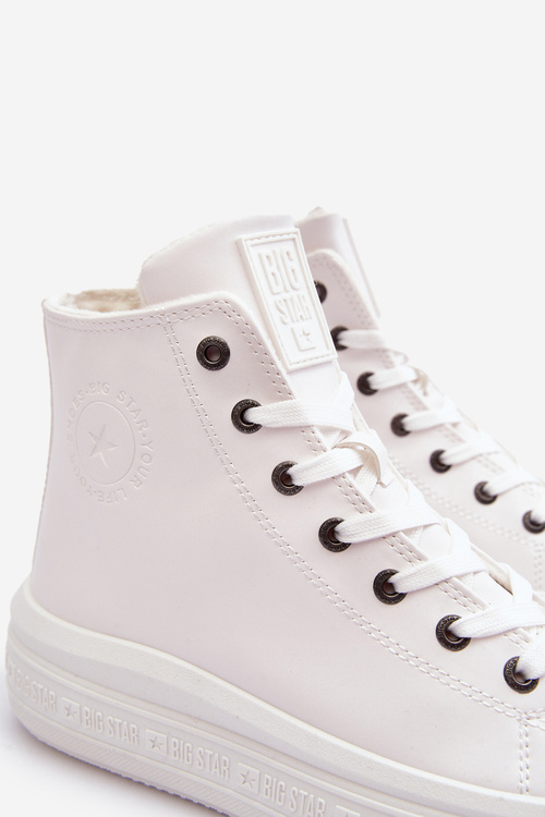 Жіночі кросівки з підкладкою на блискавці Білі Big Star MM274021