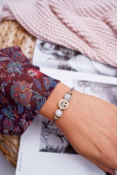 Жіночий цирконієвий браслет Золото Дерево Життя Немдар