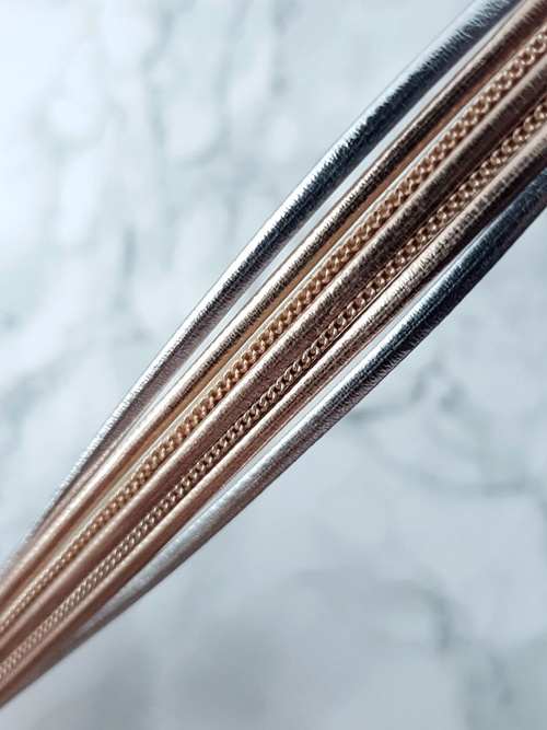 Жіночий браслет зі стразами, ланцюжок з рожевого золота Мічіко