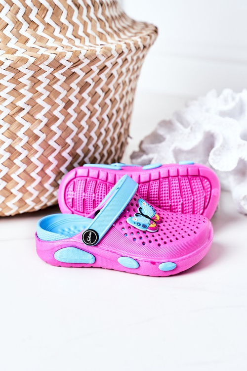 Дитячі поролонові тапочки Crocs Fuchsia Olivia