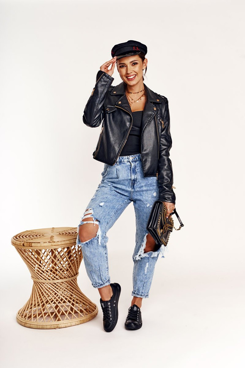 Жіночі шкіряні кросівки Big Star Black V274871