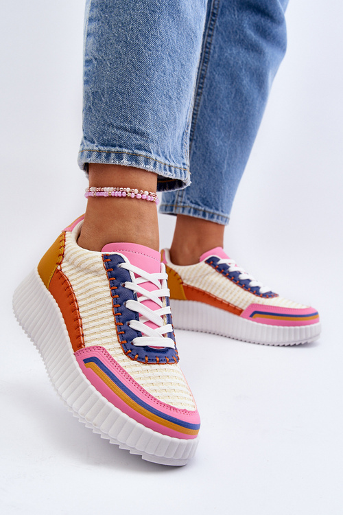 Жіночі кросівки на платформі різнокольорові Redala