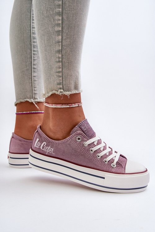 Жіночі кросівки на товстій підошві Lee Cooper LCW-24-31-2219 фіолетові