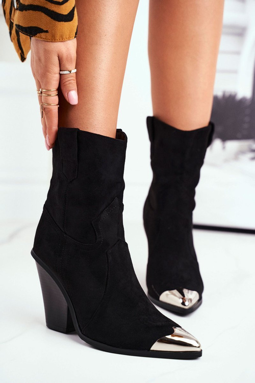 Чоботи жіночі замшеві чорні Emporia