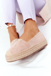Бежеві еспадрільї на солом'яній платформі