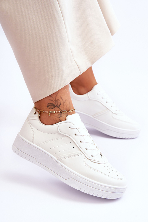 Класичне спортивне взуття на платформі, білі Feel It