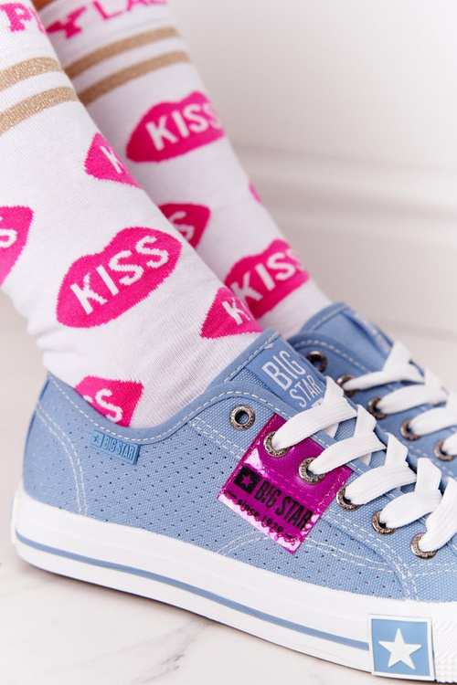 Ажурні жіночі кросівки BIG STAR FF274037 Сині