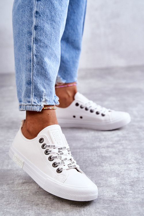 Жіночі шкіряні кросівки Big Star KK274105 Білі