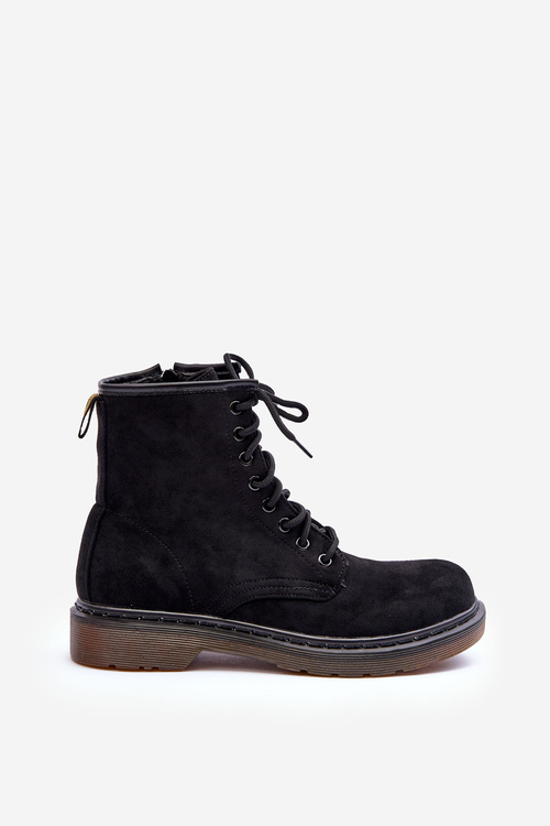 Замшеві ботильйони на плоскій підошві Black Asteoris