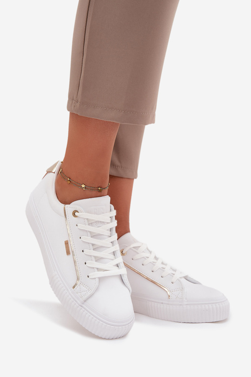 Жіночі Кросівки З Еко Шкіри Big Star SS274026 Біло-Золоті