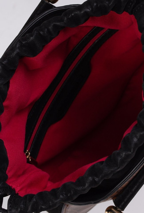 Жіноча кругла сумочка Monnari коричнево-чорна BAG9340-017