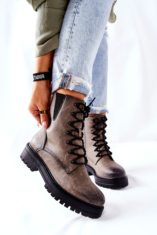 Робочі черевики розминка Sergio Leone сірі TR756