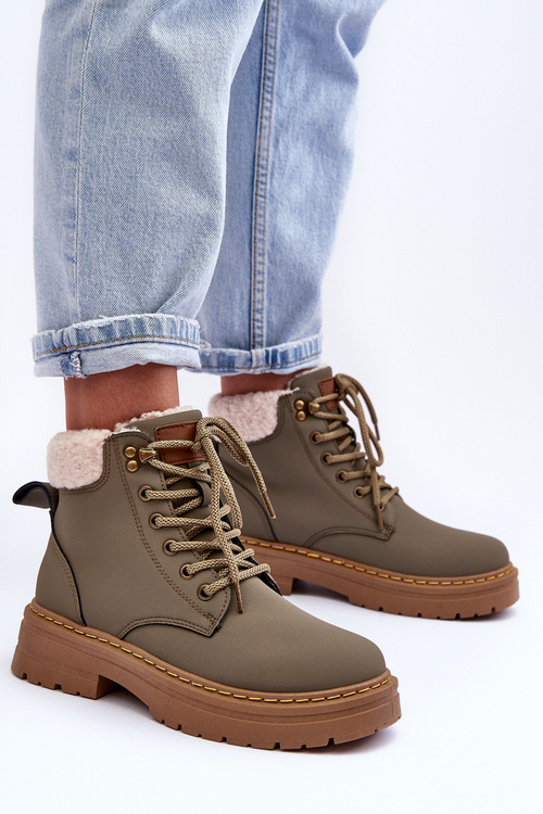 Жіночі трепери на хутряній підкладці Green Jette