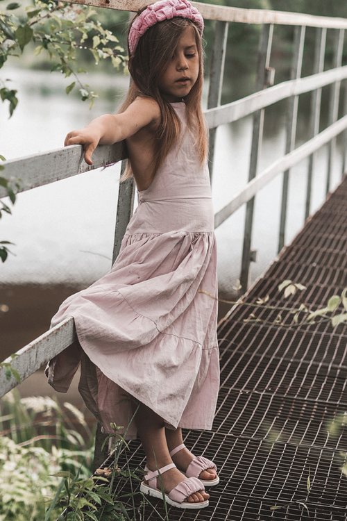 Дитячі босоніжки на липучці фіолетові Aimy