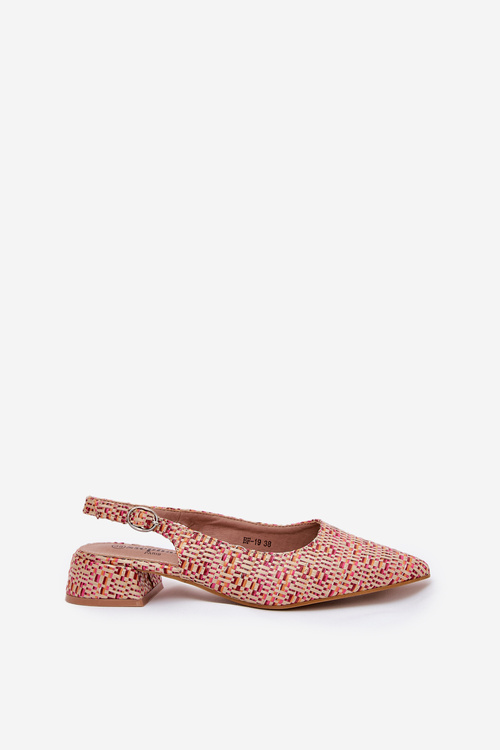 Плетені Жіночі Сандалі На Ніжному Каблуці Багатоколірні Jorela